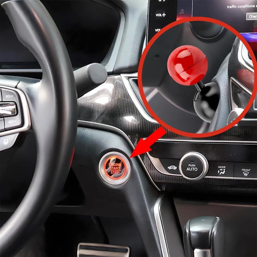 Car Push Start Stop Button Ring Metal Joystick Style Cover for Push Start Stop Button Protection and Decoration for All Cars